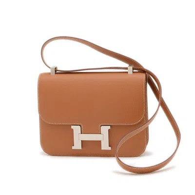 Pre-owned Hermes Brown Epsom Leather Shoulder Bag ()