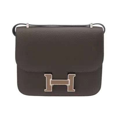 Pre-owned Hermes Brown Epsom Leather Shoulder Bag ()
