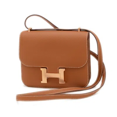 Pre-owned Hermes Brown Epsom Leather Shoulder Bag ()