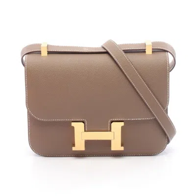 Pre-owned Hermes Brown Epsom Leather Shoulder Bag ()