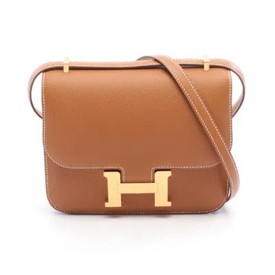 Pre-owned Hermes Brown Epsom Leather Shoulder Bag ()