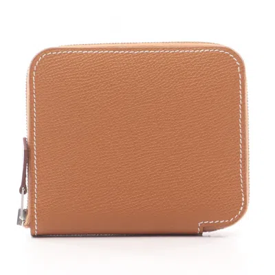 Pre-owned Hermes Brown Epsom Leather Wallet (bi-fold) ()