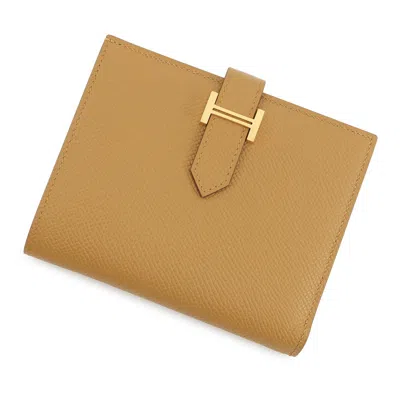 Pre-owned Hermes Brown Epsom Leather Wallet (bi-fold) ()