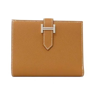 Pre-owned Hermes Brown Epsom Leather Wallet (bi-fold) ()
