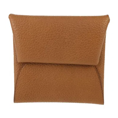 Pre-owned Hermes Brown Evercalf Leather Coin Purse/coin Case ()