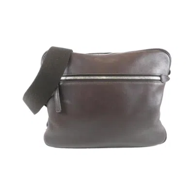 Pre-owned Hermes Brown Evergrain Leather Shoulder Bag ()
