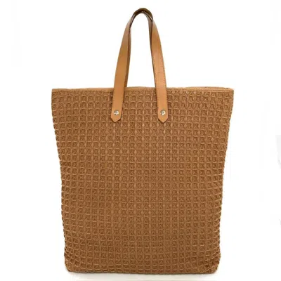 Pre-owned Hermes Brown Fabric Leather Tote Bag ()