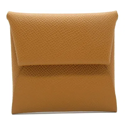 Pre-owned Hermes Brown Gold Epsom Leather Coin Purse/coin Case () In Multi