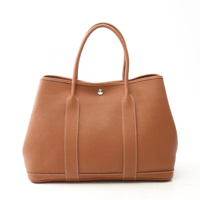 Pre-owned Hermes Brown Gold Negonda Leather Leather Tote Bag () In Multi