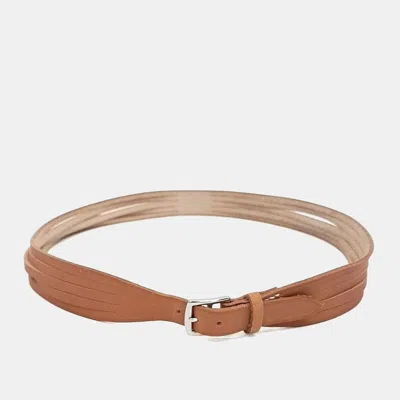 Pre-owned Hermes Brown Leather Belt (r)