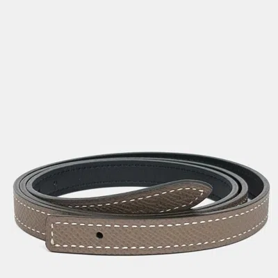 Pre-owned Hermes Brown Leather Belt Strap