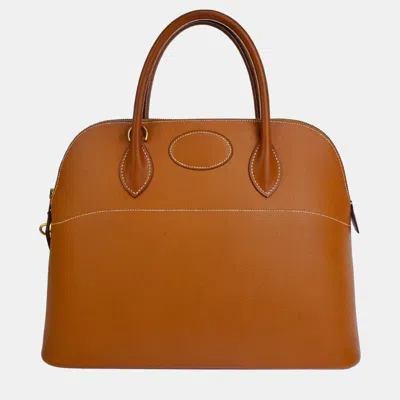 Pre-owned Hermes Brown Leather Bolide Handbag
