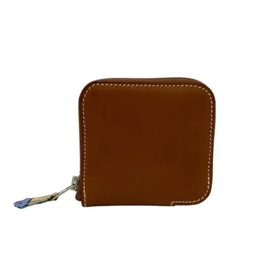 Pre-owned Hermes Brown Leather Coin Purse/coin Case ()
