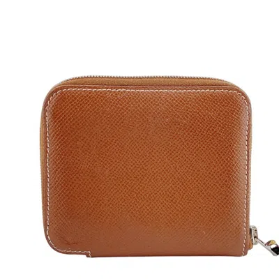 Pre-owned Hermes Brown Leather Coin Purse/coin Case ()