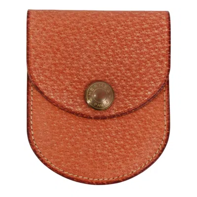 Pre-owned Hermes Brown Leather Coin Purse/coin Case ()