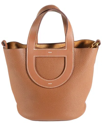 Pre-owned Hermes Hermès Brown Leather In The Loop 18 Ghw (authentic Pre-loved)
