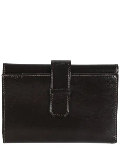 Pre-owned Hermes Hermès Brown Leather Julia Wallet (authentic Pre-loved)