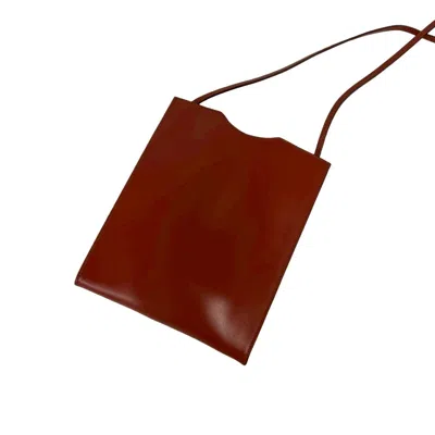 Pre-owned Hermes Brown Leather Pochette Shoulder Bag ()