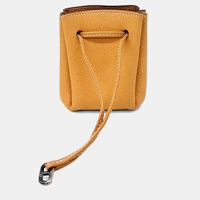 Pre-owned Hermes Brown Leather Pouch