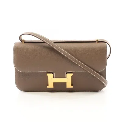 Pre-owned Hermes Brown Leather Shoulder Bag ()