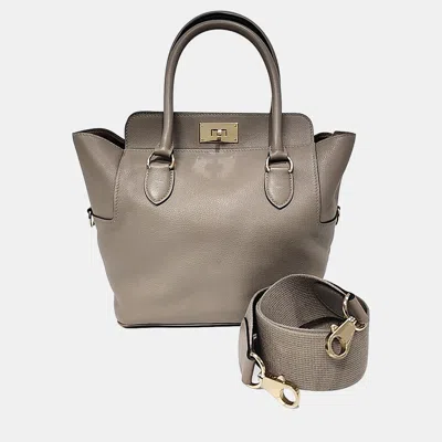 Pre-owned Hermes Brown Leather Toolbox 20