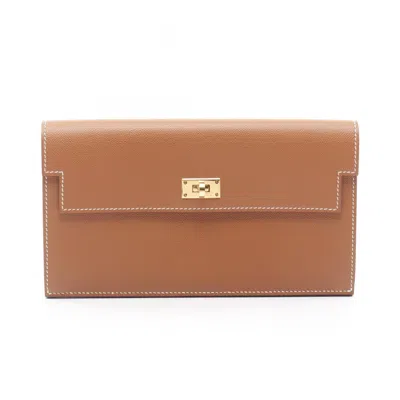 Pre-owned Hermes Brown Long Wallet (bi-fold) ()