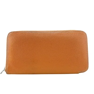 Pre-owned Hermes Brown Multi-color Epsom Leather Long Wallet (bi-fold) ()