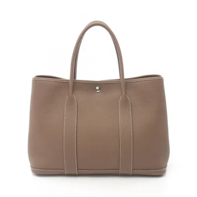 Pre-owned Hermes Brown Negonda Leather Tote Bag ()