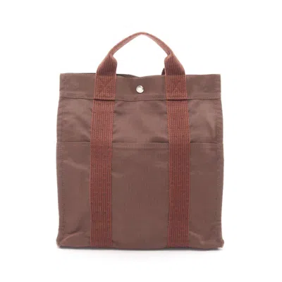 Pre-owned Hermes Brown Nylon Canvas Backpack ()