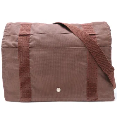 Pre-owned Hermes Brown Nylon Canvas Shoulder Bag ()