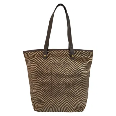 Pre-owned Hermes Brown Polyester Leather Shoulder Bag Tote Bag ()