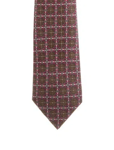 Pre-owned Hermes Brown Silk  Tie