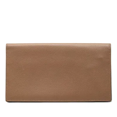Pre-owned Hermes Brown Swift Leather Coin Purse/coin Case ()
