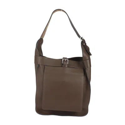 Pre-owned Hermes Brown Taurillon Clemence Leather Handbag Shoulder Bag Tote Bag ()