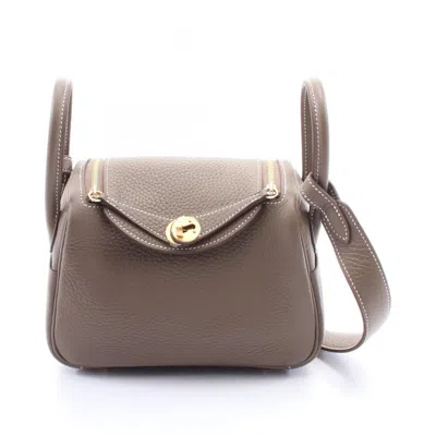 Pre-owned Hermes Brown Taurillon Clemence Leather Shoulder Bag ()