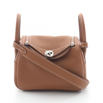 Pre-owned Hermes Brown Taurillon Clemence Leather Shoulder Bag ()