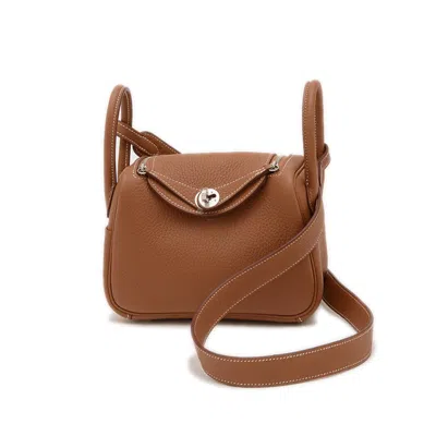 Pre-owned Hermes Brown Taurillon Clemence Leather Shoulder Bag ()