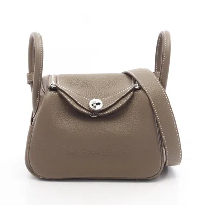 Pre-owned Hermes Brown Taurillon Clemence Leather Shoulder Bag ()