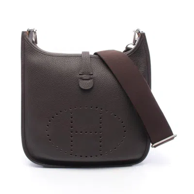 Pre-owned Hermes Brown Taurillon Clemence Leather Shoulder Bag ()