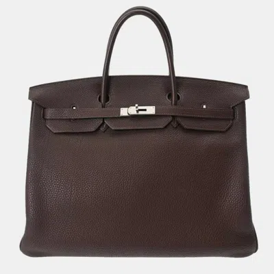 Pre-owned Hermes Brown Togo Leather Birkin Handbag