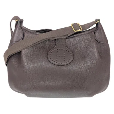 Pre-owned Hermes Brown Togo Leather Shoulder Bag ()