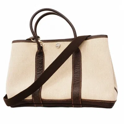 Pre-owned Hermes Brown Toile H Tote Bag ()