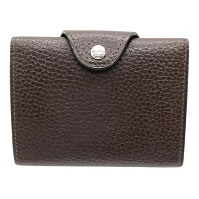 Pre-owned Hermes Brown Vache Leather Wallet (bi-fold) ()