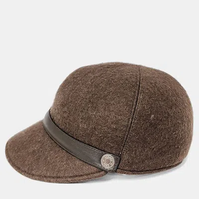 Pre-owned Hermes Brown Yak Felt Hat