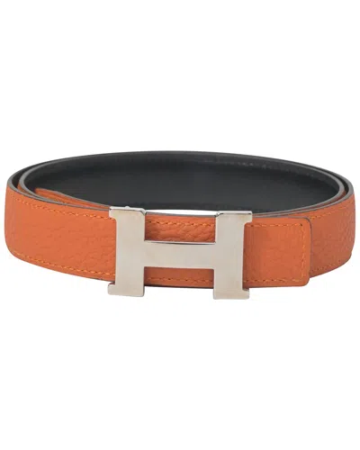 Pre-owned Hermes Hermès Brushed Palladium Plated Constance H Belt (authentic Pre-loved)