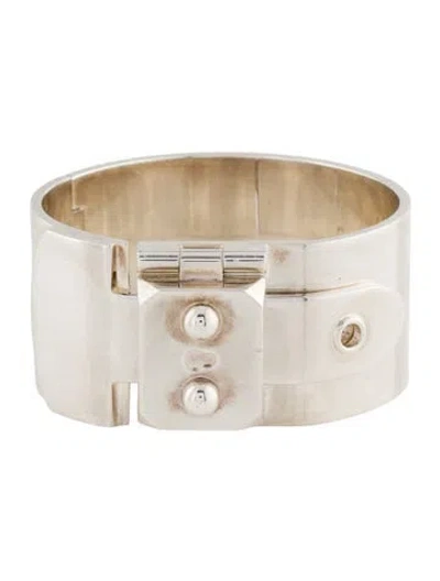 Pre-owned Hermes Buckle Bangle Bracelet, 6.5" In Multi