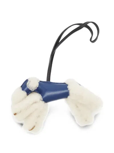 Pre-owned Hermes Budy Milo Bag Charm In Neutral