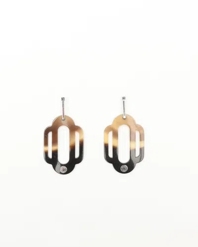 Pre-owned Hermes Hermès Buffalo Horn Earrings