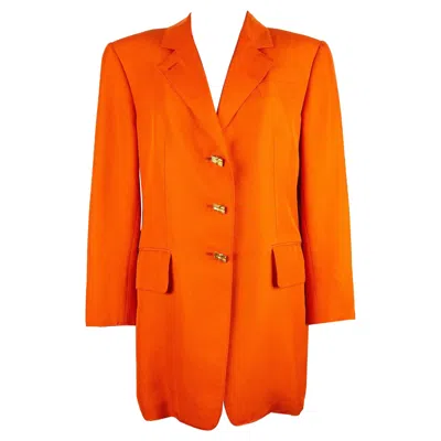 Pre-owned Hermes Burnt Orange Hermès Single Breasted Blazer