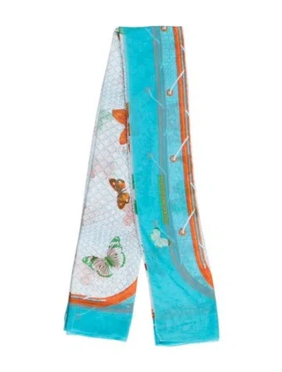 Pre-owned Hermes Butterfly Pareo In Blue